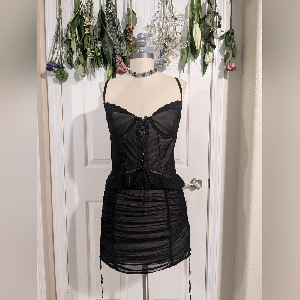 Sky to Moon Black Dress Sexy Bodycon L